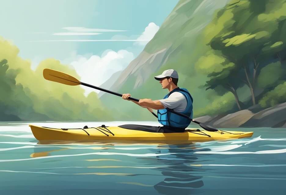 river kayak illustration