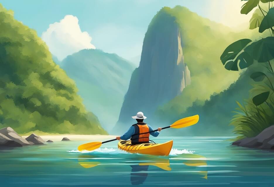 solo river kayaking